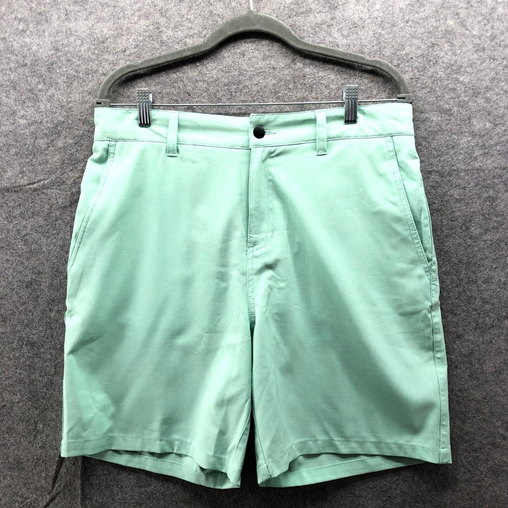 Panama Jack Performance Shorts Mens 33 Mint Green 7'' Inseam Golf Flat Front